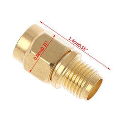 Straight Gold Plated RP-SMA Male to SMA Female Adapter, Straight RP-SMA Male to SMA Female