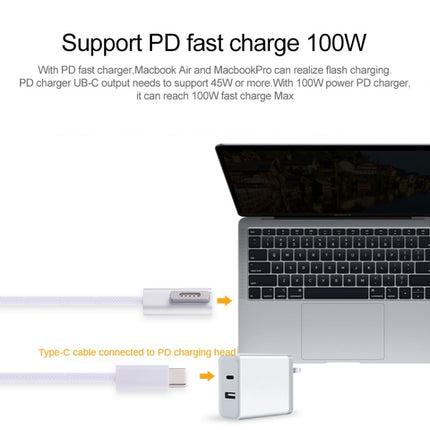 Cable de carga de 5 pines MagSafe 2 (en forma de T) a USB-C/Tipo-C PD de 45 W/60 W/65 W/85 W, MagSafe 2
