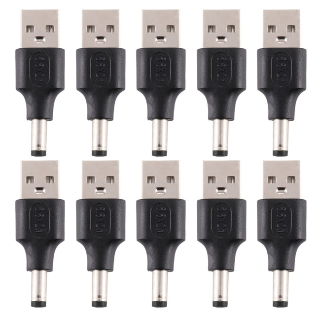 10 PCS 5.5 x 2.1mm Male to USB 2.0 Male DC Power Plug Connector, 5.5 x 2.1mm