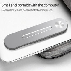 Universal Pasteable Aluminum Alloy Laptop Expansion Bracket Magnetic Suction Mobile Phone Bracket, Silver