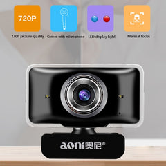 aoni C11 720P 150-degree Wide-angle Manual Focus HD Computer Camera with Microphone, C11