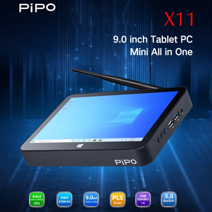 PiPo X11 TV Box Style Tablet Mini PC, 3GB+64GB, 9.0 inch Windows 10 Intel Celeron N4020 Quad Core up to 2.8GHz, US/EU Plug