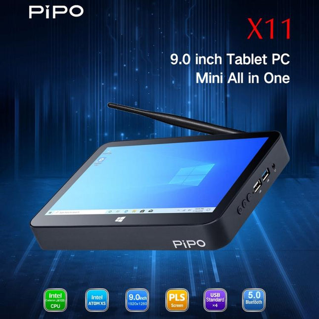 PiPo X11 TV Box Style Tablet Mini PC, 3GB+64GB, 9.0 inch Windows 10 Intel Celeron J4105 Quad Core up to 2.8GHz, US/EU Plug