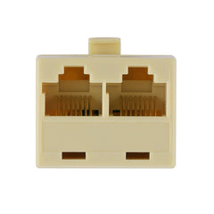 RJ45 Dual Ports LAN Ethernet Connector Network Adapter, 2 RJ45 Female to RJ45 Male