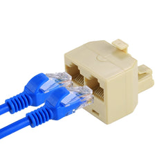 RJ45 Dual Ports LAN Ethernet Connector Network Adapter, 2 RJ45 Female to RJ45 Male