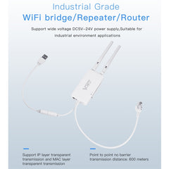 VONETS VAP11S 2.4G Mini Wireless Bridge 300Mbps WiFi Repeater with 2 Antennas, VAP11S