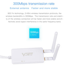 VONETS VAP11S 2.4G Mini Wireless Bridge 300Mbps WiFi Repeater with 2 Antennas, VAP11S