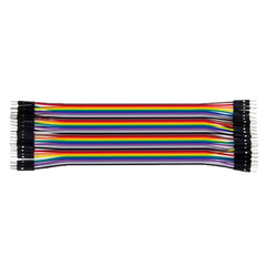 Multicolored  40 Pin Breadboard Jumper Wires Ribbon Cable, Male to Male