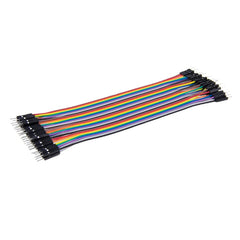 Multicolored  40 Pin Breadboard Jumper Wires Ribbon Cable, Male to Male