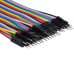 Multicolored  40 Pin Breadboard Jumper Wires Ribbon Cable, Male to Male