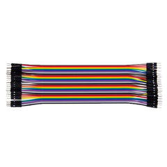 Multicolored  40 Pin Breadboard Jumper Wires Ribbon Cable, Male to Male