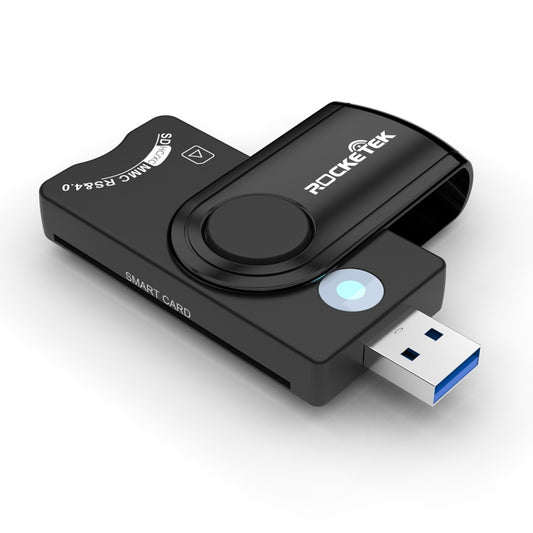 ROCKETEK CR310 USB 3.0 + TF Card + SD Card + SIM Card + Smart Card Multi-function Card Reader, USB 3.0