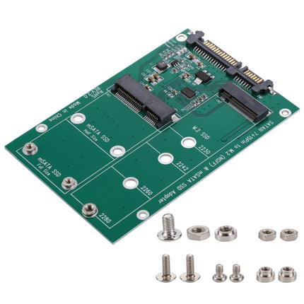 M.2 NGFF & mSATA SSD to SATA III 7+15 Pin Adapter Converter, SSD to SATA III