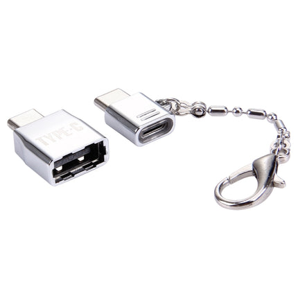 Micro USB Female to USB-C / Type-C Male + USB 2.0 Female to USB-C / Type-C Male Metal Adapter