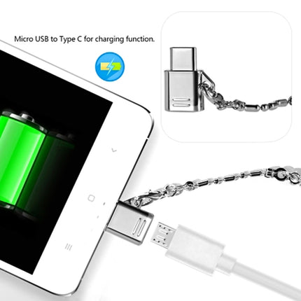 Micro USB Female to USB-C / Type-C Male + USB 2.0 Female to USB-C / Type-C Male Metal Adapter