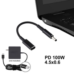 PD 100W 18.5-20V 4.5 x 0.6mm to USB-C / Type-C Adapter Nylon Braid Cable for Dell, 4.5 x 0.6mm