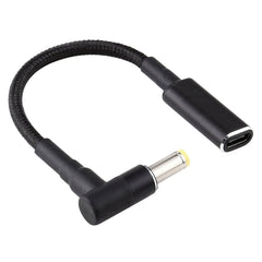 PD 100W 18.5-20V 5.5 x 2.5mm Elbow to USB-C / Type-C Adapter Nylon Braid Cable, 5.5 x 2.5mm