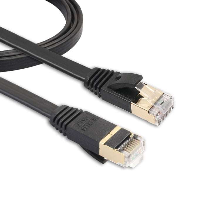 1m CAT7 10 Gigabit Ethernet Ultra Flat Patch Cable for Modem Router LAN Network - Built with Shielded RJ45 Connectors, Length: 1m