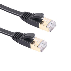 1m CAT7 10 Gigabit Ethernet Ultra Flat Patch Cable for Modem Router LAN Network - Built with Shielded RJ45 Connectors, Length: 1m