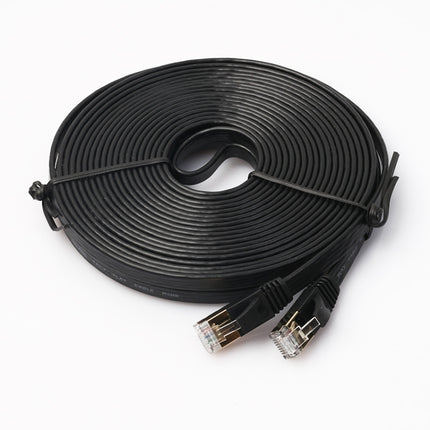 10m CAT7 10 Gigabit Ethernet Ultra Flat Patch Cable for Modem Router LAN Network - Built with Shielded RJ45 Connectors