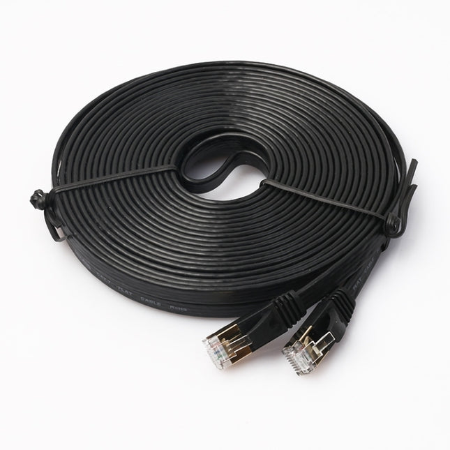 10m CAT7 10 Gigabit Ethernet Ultra Flat Patch Cable for Modem Router LAN Network - Built with Shielded RJ45 Connectors