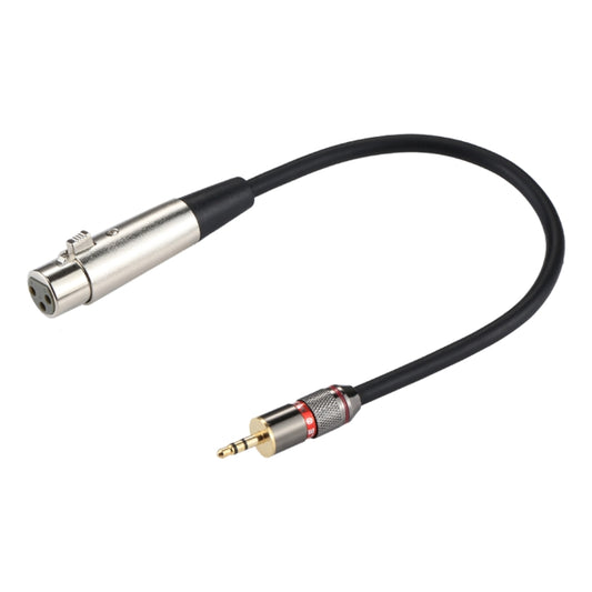 Metal Head 3.5mm Male to Aluminum Shell 3 Pin XLR CANNON Female Audio Connector Adapter Cable, Total Length: about 35cm, 3 Pin Female