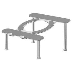 R-JUST BJ03 Universal Detachable Bench Shape Aluminum Alloy Angle Adjustable Laptop Stand, BJ03