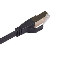 CAT8-2 Double Shielded CAT8 Flat Network LAN Cable, Length: 0.5m, 50cm