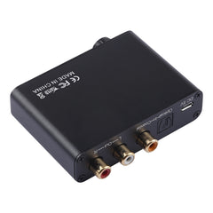 192KHz DAC Converter HD HIFI Optical to RCA+3.5mm Headphone 5.1 Channel Digital Audio Converter with Volume Control, 192KHz DAC