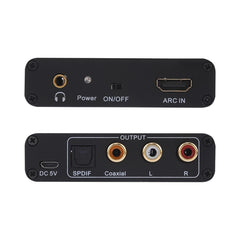 192KHz ARC Audio Extractor HDMI ARC to SPDIF + Coaxial + L/R Converter Audio Return Channel Adapter, 192KHz ARC