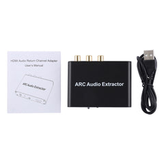 192KHz ARC Audio Extractor HDMI ARC to SPDIF + Coaxial + L/R Converter Audio Return Channel Adapter, 192KHz ARC