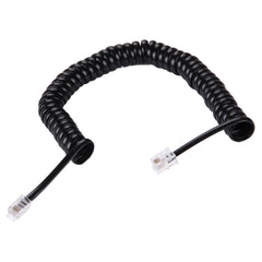 4 Core Male to Male RJ11 Spring Style Telephone Extension Coil Cable Cord Cable, Stretch Length: 2m(Black), Length: 2m