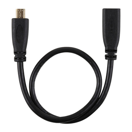 30cm 1080P Micro HDMI Female to Male Gold-plated Connector Adapter Cable
