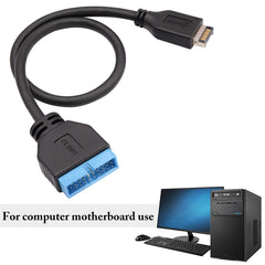 30cm USB 3.1 Type-E to USB 3.0 Motherboard 19 Pin Male Expansion Cable