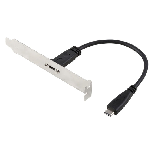 20cm Panel Bracket Header USB-C / Type-C Female to Male Extension Wire Connector Cord Cable, 20cm Type-C