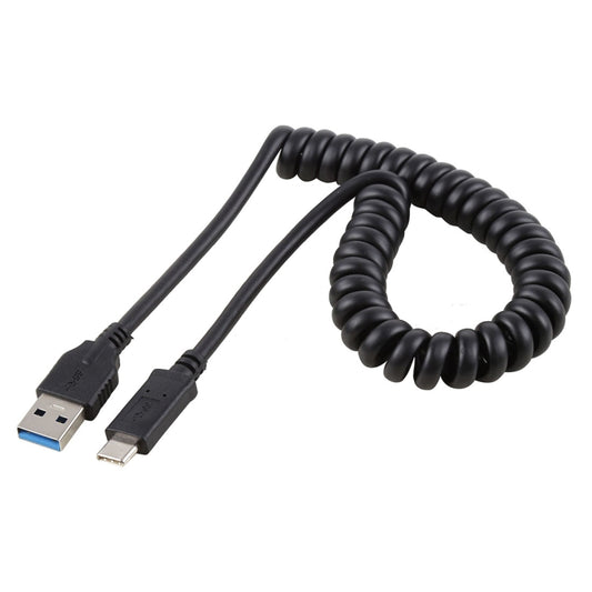 1.5m High Speed USB 3.0 Male to USB-C / Type-C Male Retractable Spring Extension Cable, USB 3.0 Male to Type-C Male