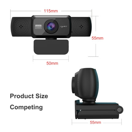 HXSJ S5 1080P Adjustable HD Video Webcam PC Camera with Microphone