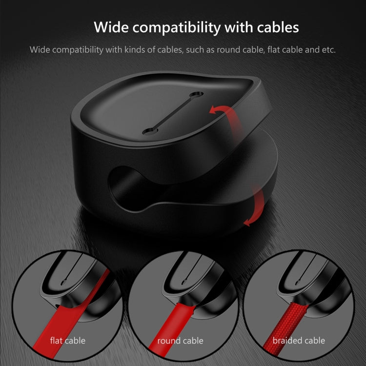 Baseus USB Cable Clip Desk Tidy Organiser Wire Lead Holder with Adhesive Backed