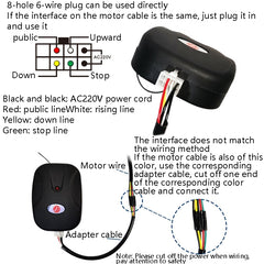 Electric Garage Door Controller Rolling Door Roll Gate Remote Control Plug-Chain Motor Receiver with Cable, with Cable