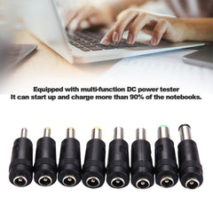 5.5x2.1mm Female to Multiple Male Interfaces 8 in 1 Power Adapters Set for HP / Sony / Acer / ASUS / DELL Laptop Notebook, 8 in 1 Power Adapters