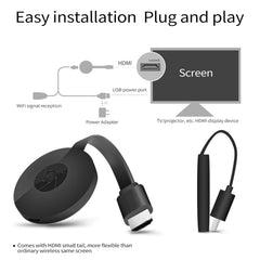 MiraScreen G2 Wireless WiFi Display Dongle Receiver Airplay Miracast DLNA 1080P RK3660 TV Stick for iPhone, Samsung, and other Smartphones, G2 5GHz