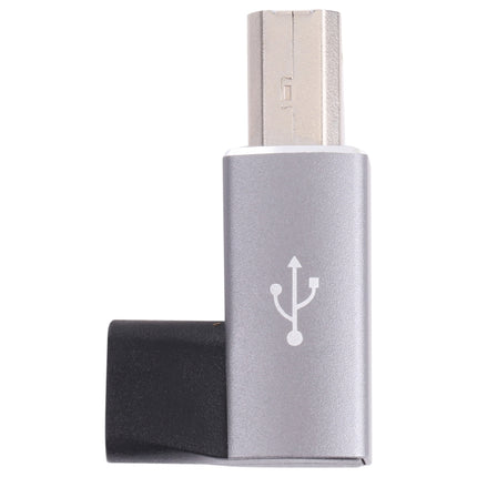 USB-C / Type C Female to USB 2.0 B MIDI Male Adapter for Electronic Instrument / Printer / Scanner / Piano
