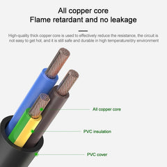 10A 250V 3 Pin Computer PC Power Cable, Length: 1.8m, AU Plug, Double Heads AU Plug