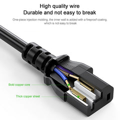 10A 250V 3 Pin Computer PC Power Cable, Length: 1.8m, AU Plug, Double Heads AU Plug