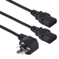 10A 250V 3 Pin Computer PC Power Cable, Length: 1.8m, AU Plug, Double Heads AU Plug