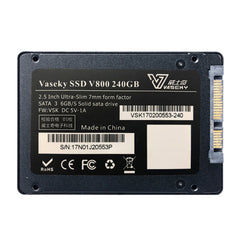 Vaseky V800 240GB 2.5 inch SATA3 6GB/s Ultra-Slim 7mm Solid State Drive SSD Hard Disk Drive for Desktop, Notebook, 240GB