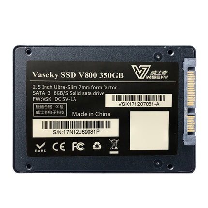 Vaseky V800 350GB 2.5 inch SATA3 6GB/s Ultra-Slim 7mm Solid State Drive SSD Hard Disk Drive for Desktop, Notebook, 350GB