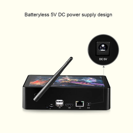 PiPo X8 Pro TV Box Style Mini PC, 4GB + 64GB, 7 inch Windows 10, Intel Celeron N4020 Dual Core, Support TF Card / Bluetooth / WiFi / LAN / HDMI, US/EU Plug, X8 Pro