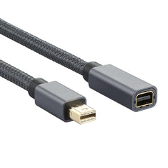 OD6.5mm Mini DP Male to Female DisplayPort Cable, DP Male to Female