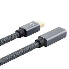 OD6.5mm Mini DP Male to Female DisplayPort Cable, DP Male to Female